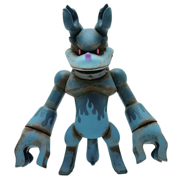 Rust Anubis Hound Flames of Blue and Sky Blue by Touma