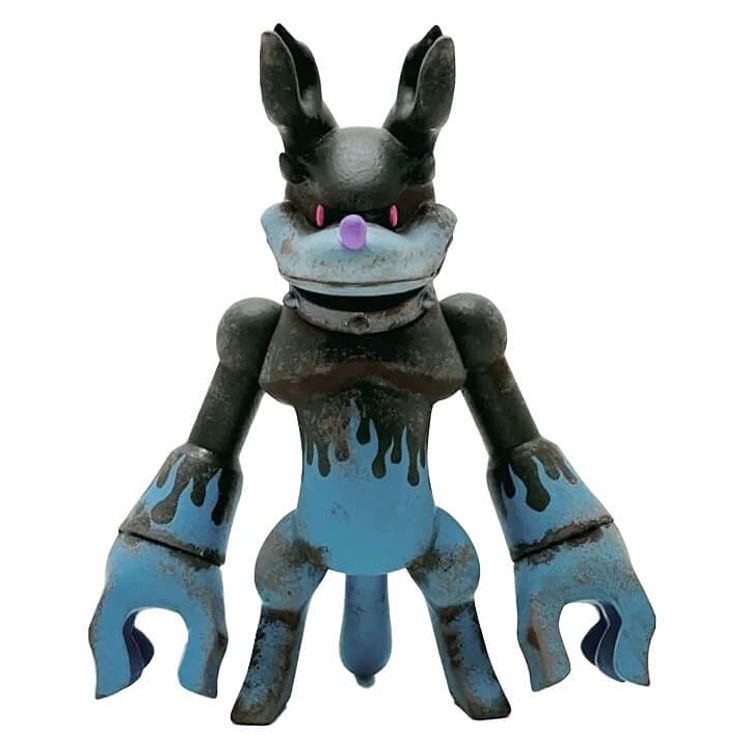 Rust Anubis Hound Flames of Deep Green and Blue by Touma