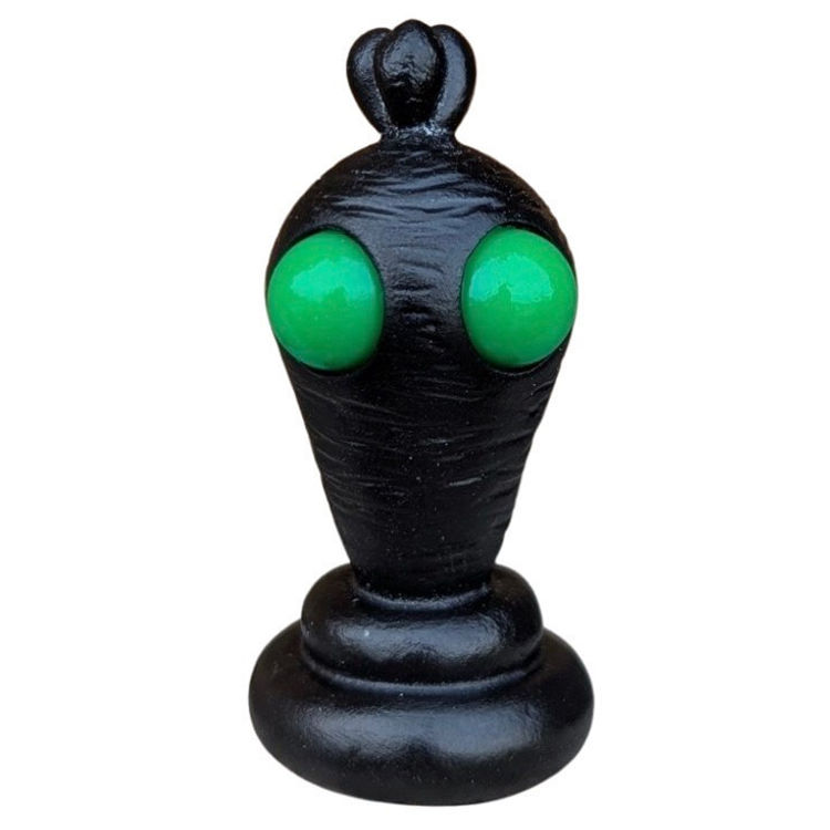 Rute the Carrot - Black with Glow Green Eyes by Leftover Toys (Johnny Dean)