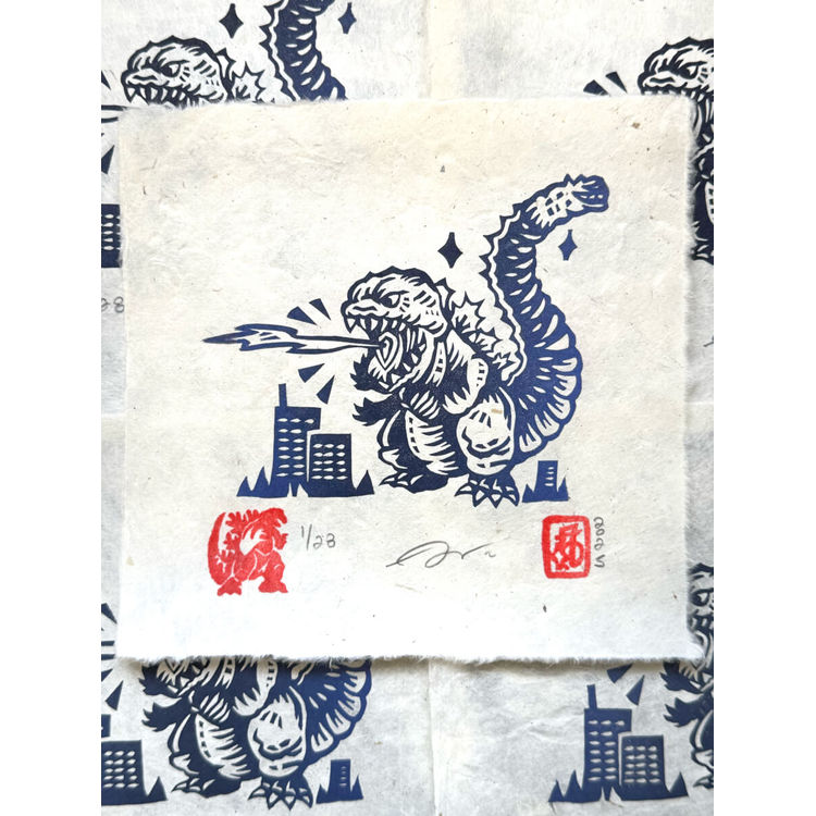 SHINGODZILLA Mini Print by ANDIIUS