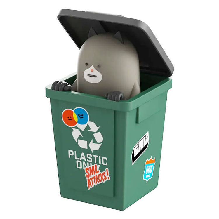 SML Mini Box Catmon Dumpster Green by Sticky Monster Lab