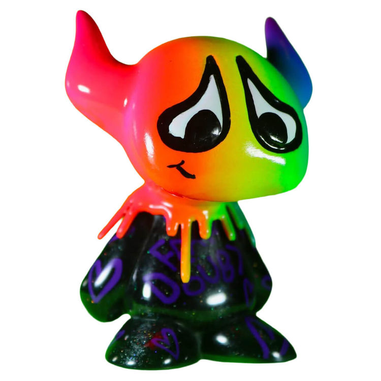 Sad Cartoon Pouring Positivity by Bethany Saldaña