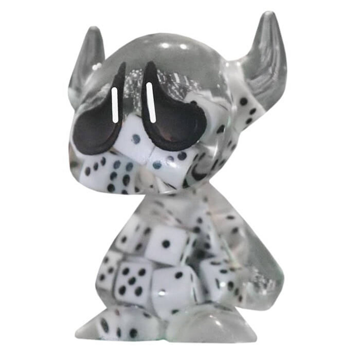 Sad Cartoon Snake Eyes White