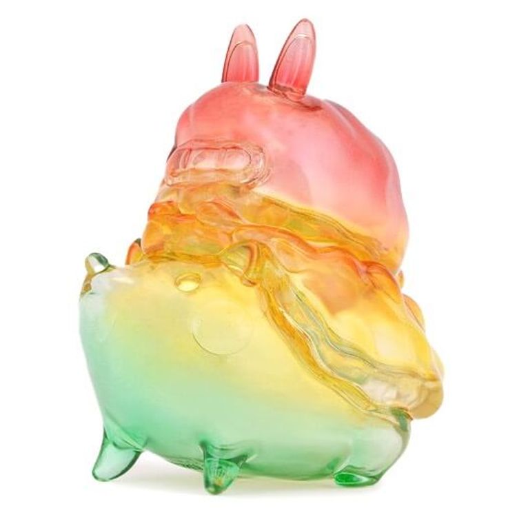 Season Hedgehog Bunny May Rainbow Red by Luyao Designs