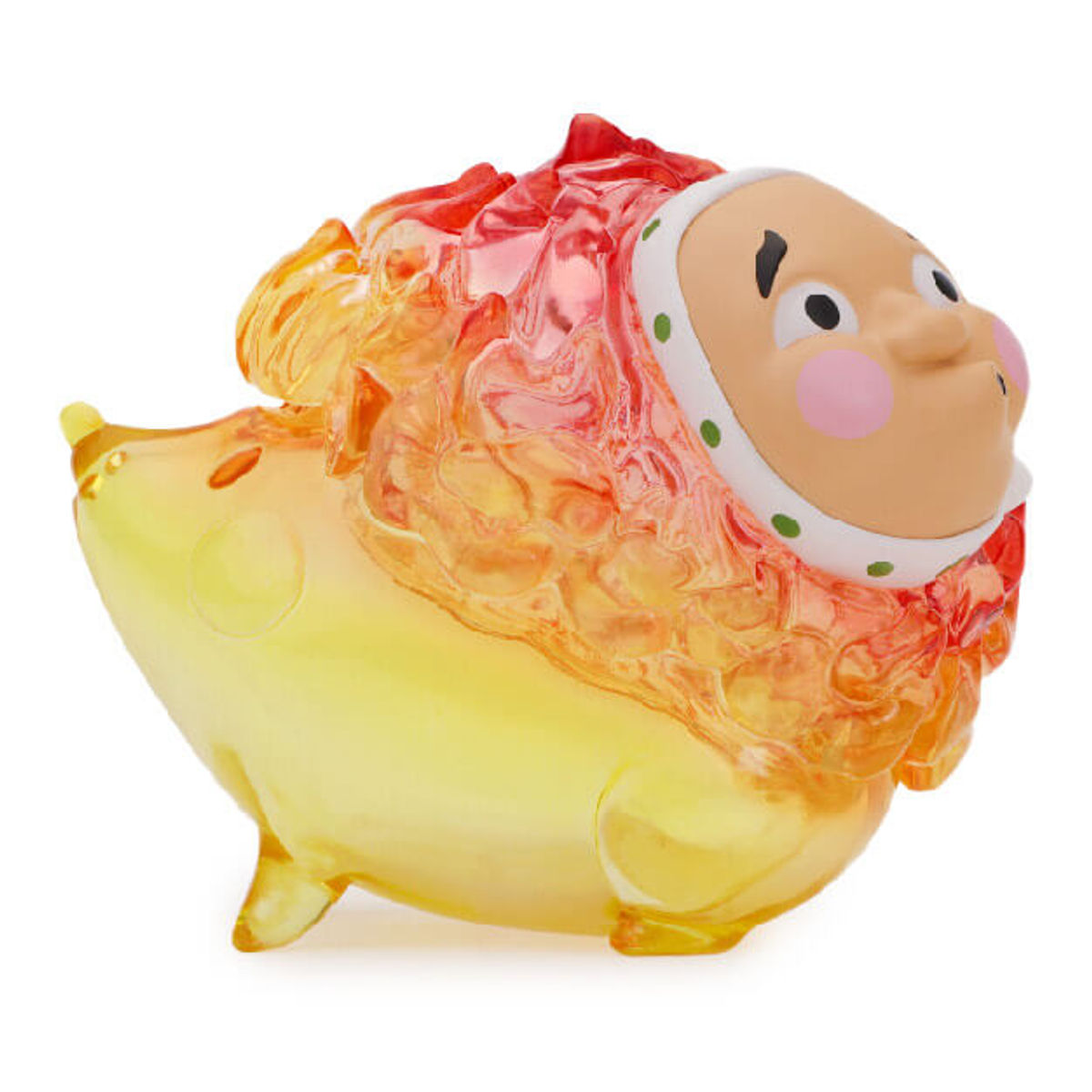 Season Hedgehog Clear Orange Hyottoko Mask