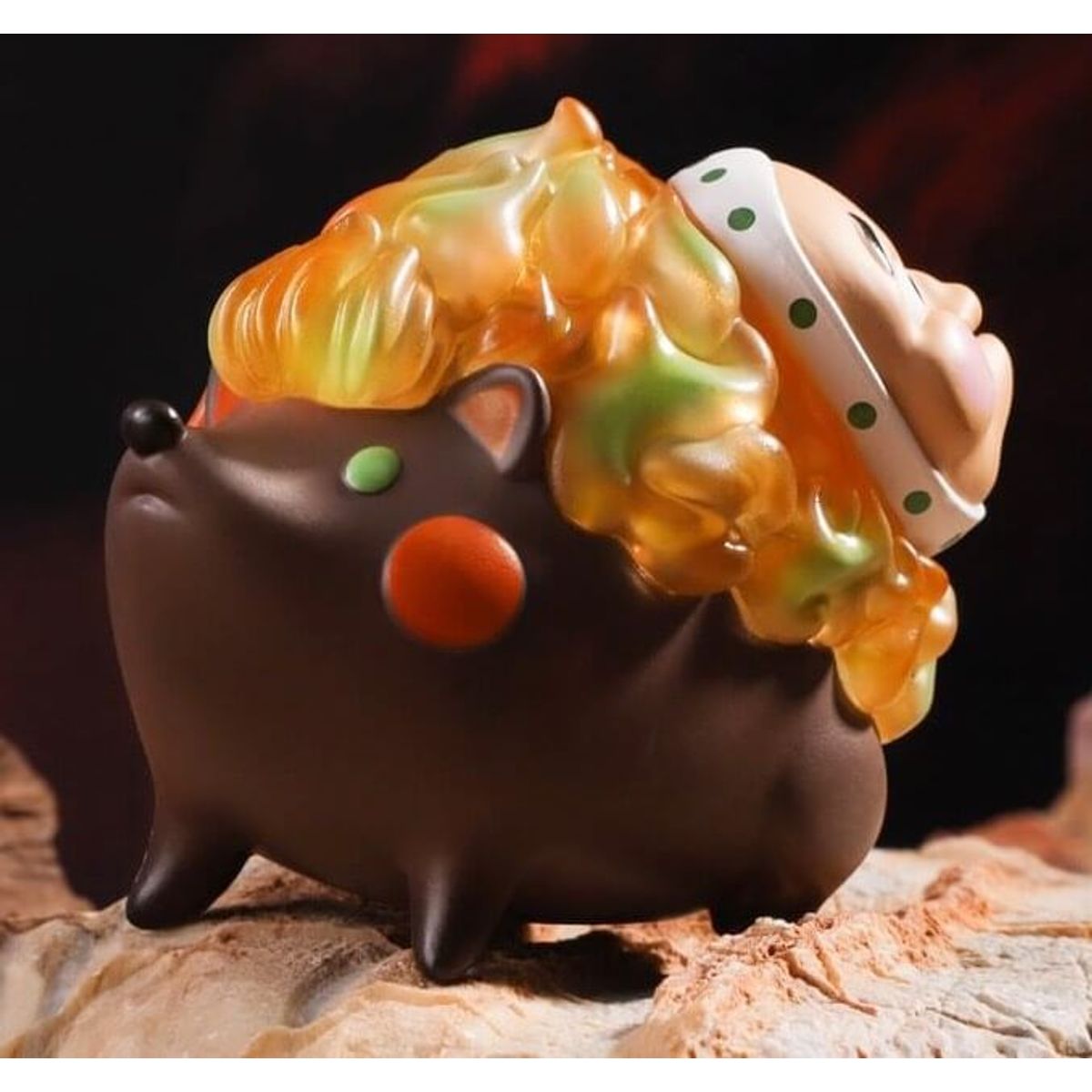 Season Hedgehog Discolor Brown Hyottoko Mask