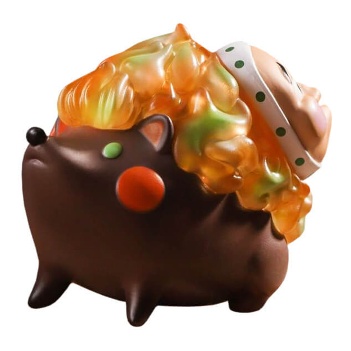 Season Hedgehog Discolor Brown Hyottoko Mask