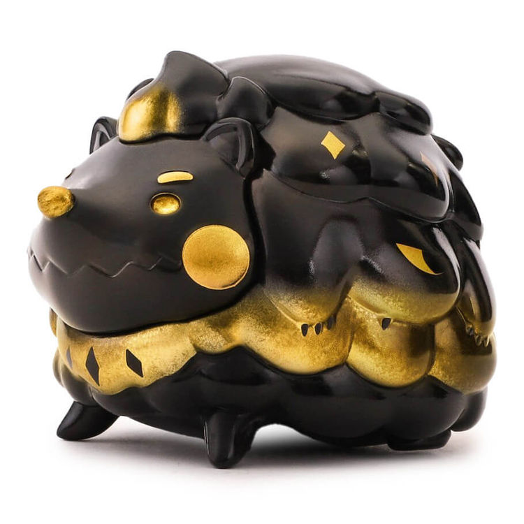 Season Hedgehog Lazy Beast Gold Black by Luyao Designs