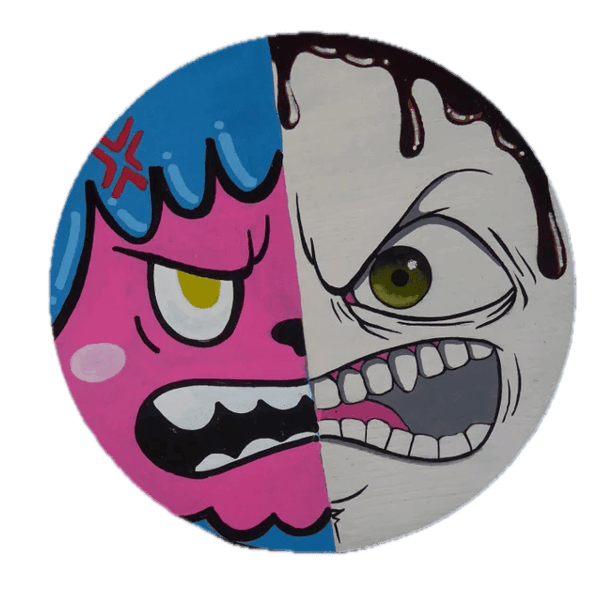 Serg X Harshmallows collab on wooden plaque