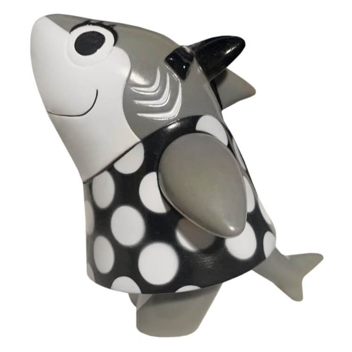 Shark Girl Black & White Polkadot