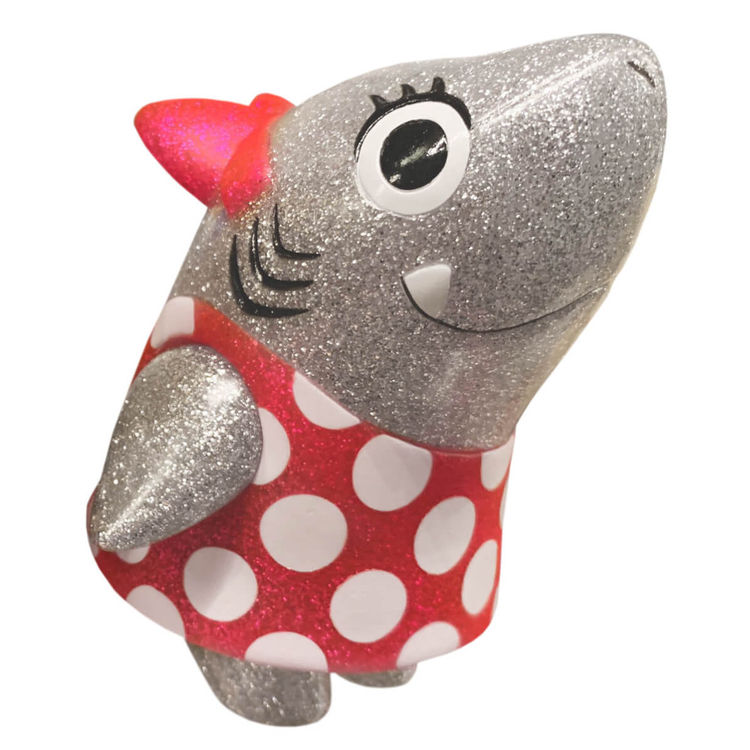 Shark Girl Silver Glitter Red Polkadot by Redshark (Tetsuya Kondo)