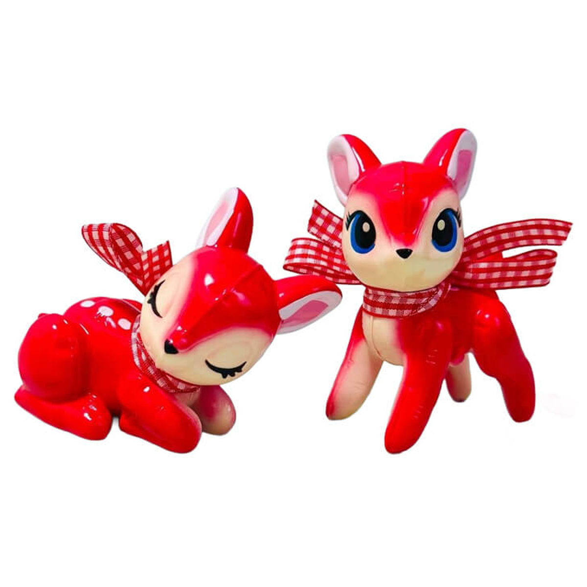 Showa Inflatable Baby Deer Nostalgia Red