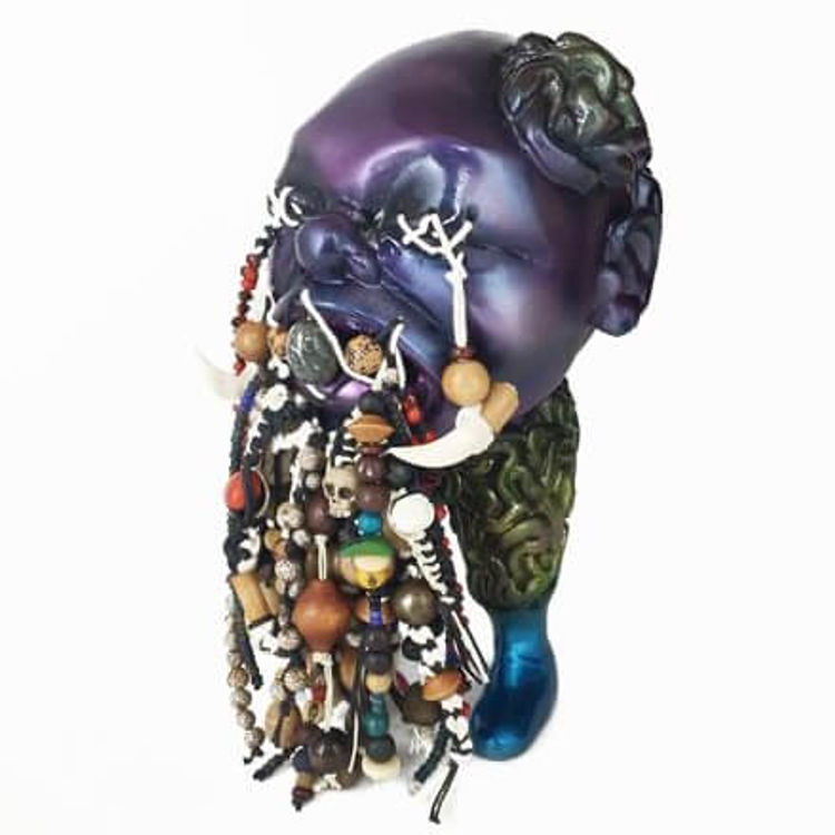 Shrunken Head (Purple 2) by Carlos Enriquez Gonzalez
