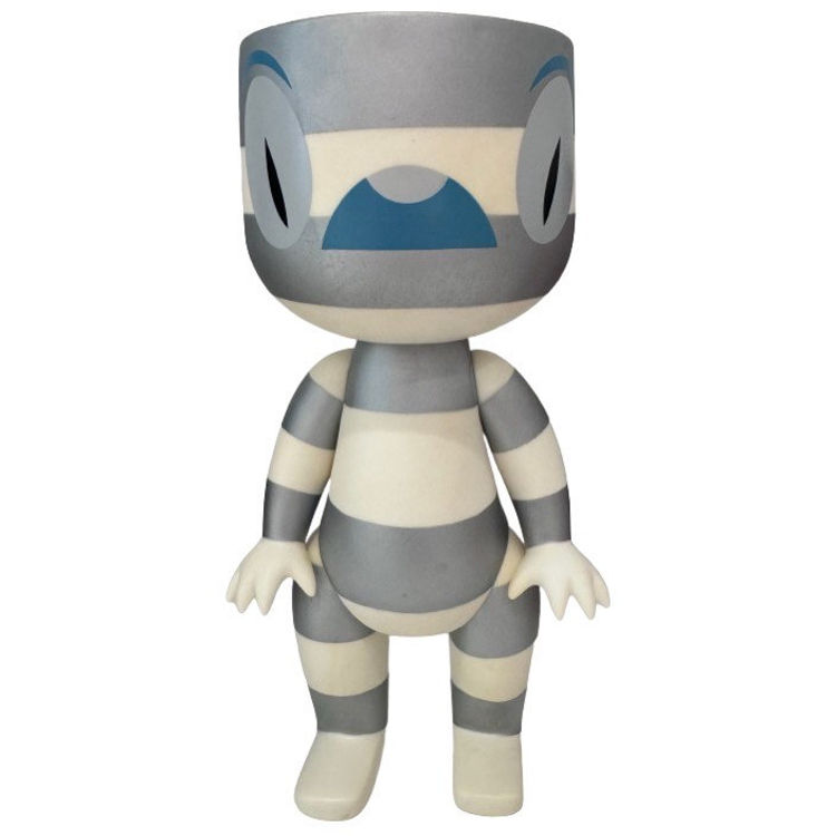 Calli - White/Silver - Blue Mouth by Tim Biskup