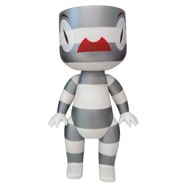 Calli - White/Silver - Red Mouth by Tim Biskup