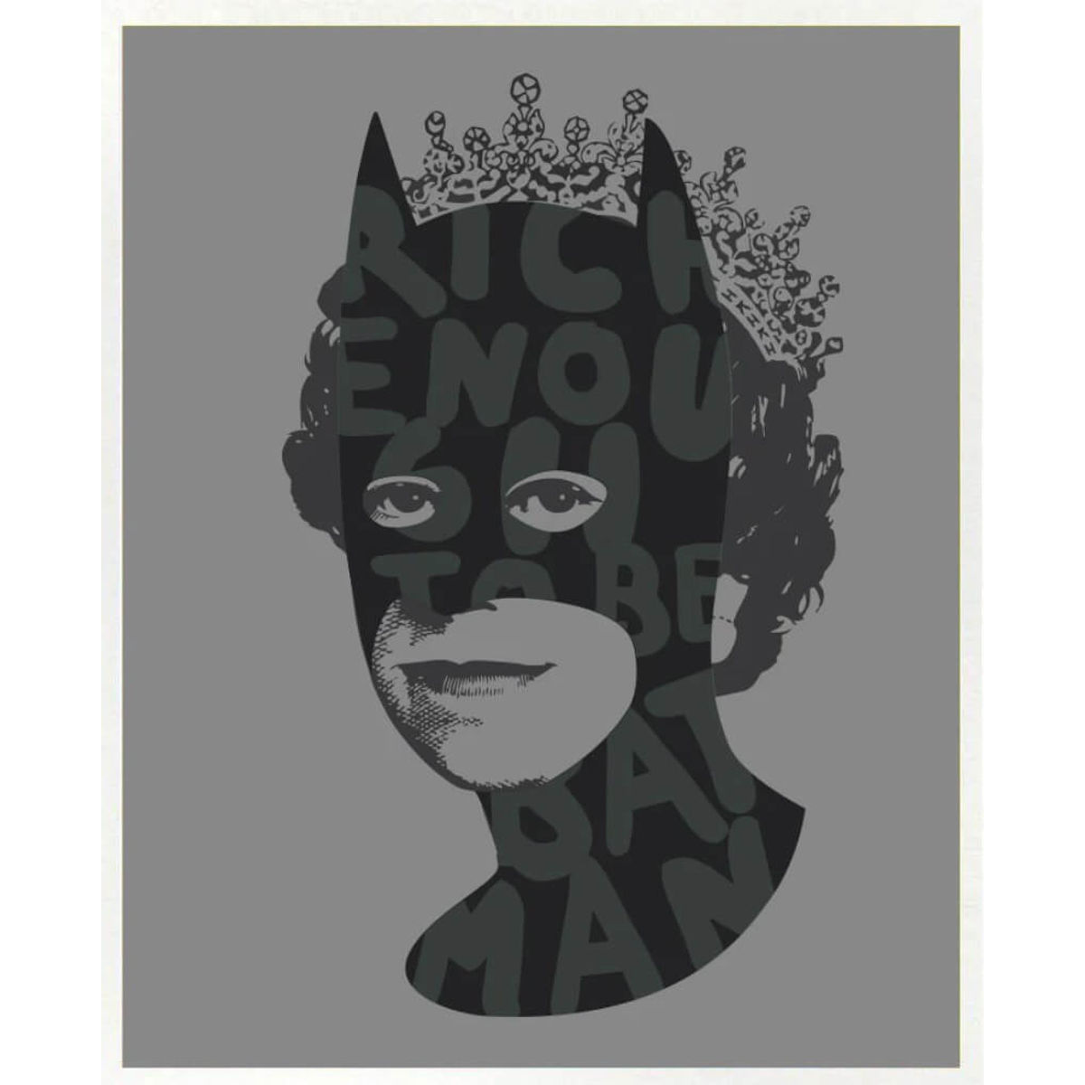 Silver, Black and Phosphorescent Postcard Size