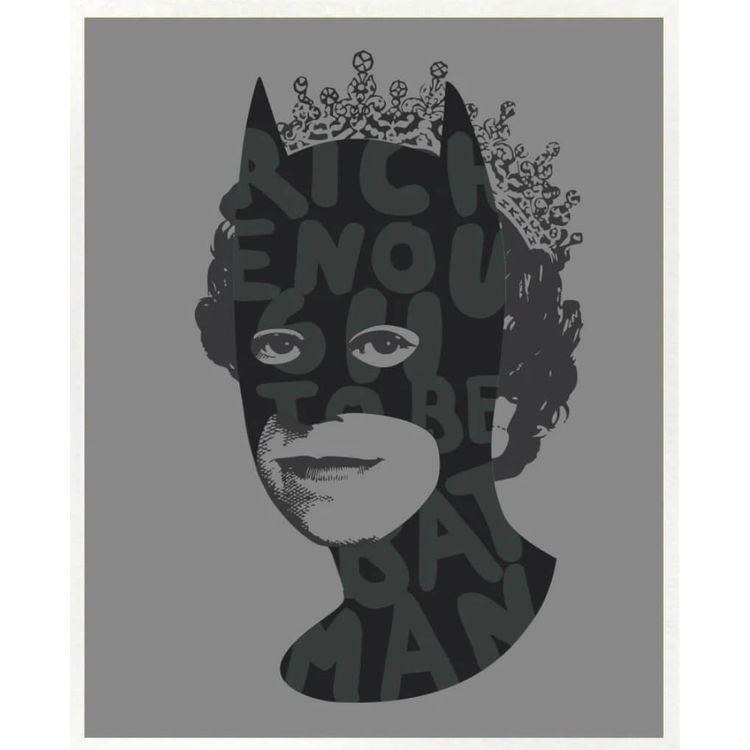 Silver, Black and Phosphorescent Postcard Size by Heath Kane