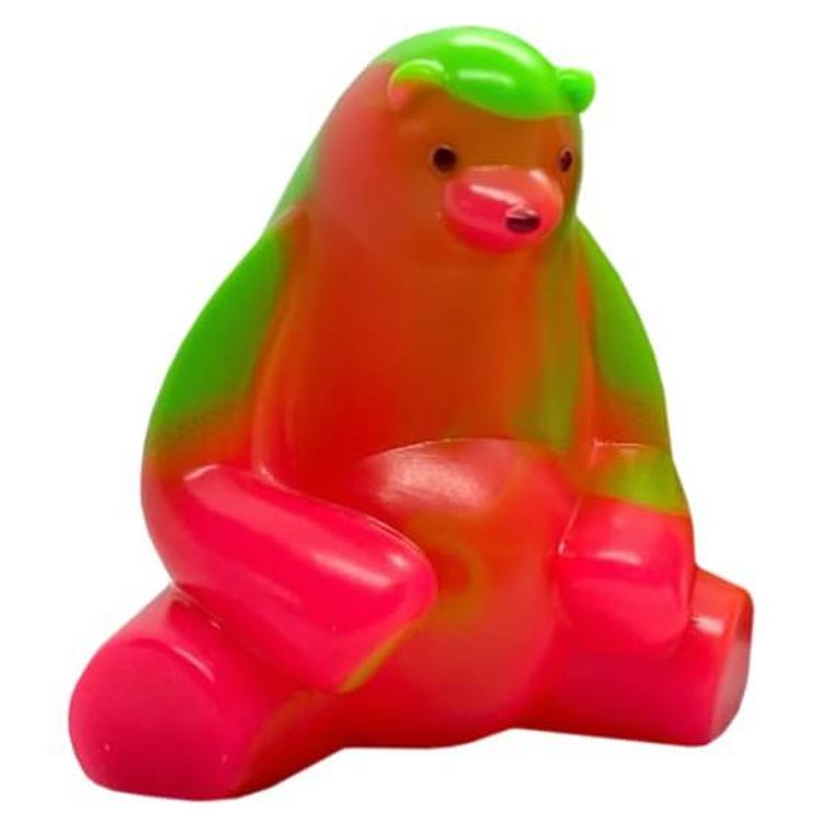 Sitting Red & Green Marbled Bearly by Bearly Available