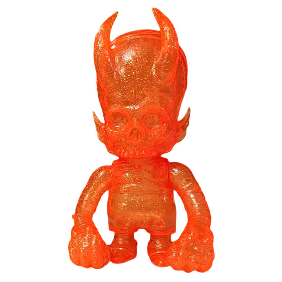 SkullHevi Clear Orange Glitter