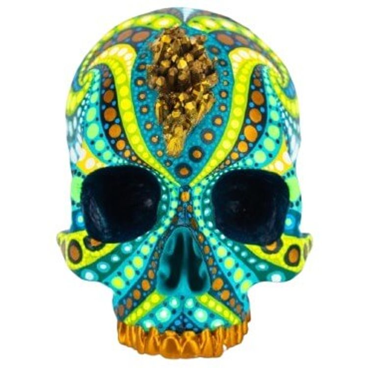 Skull with Gold Crystal by MP Gautheron