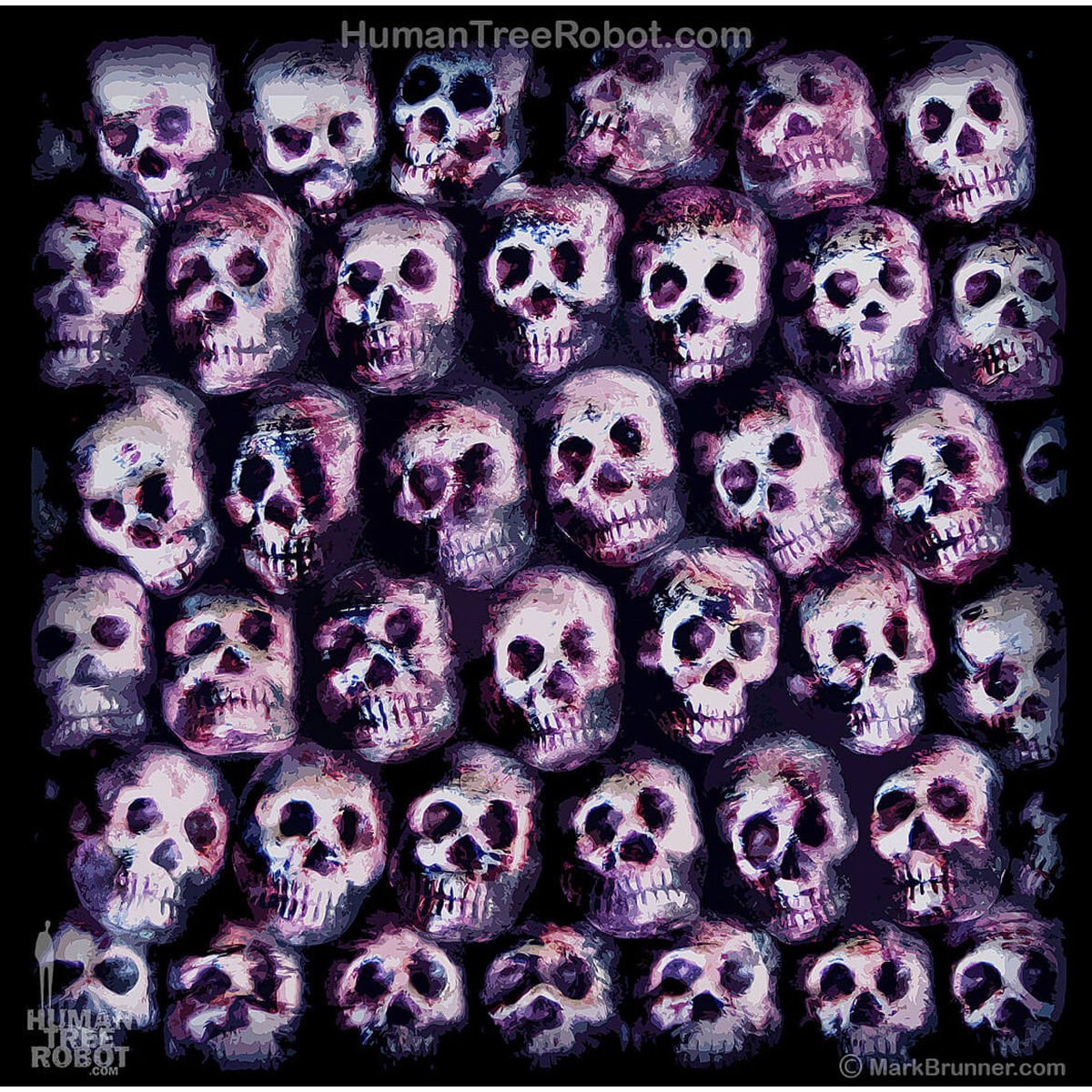 Skulls Stacked - Red