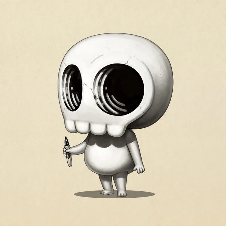 Skully II (Blank Face Variant) by Mike Mitchell