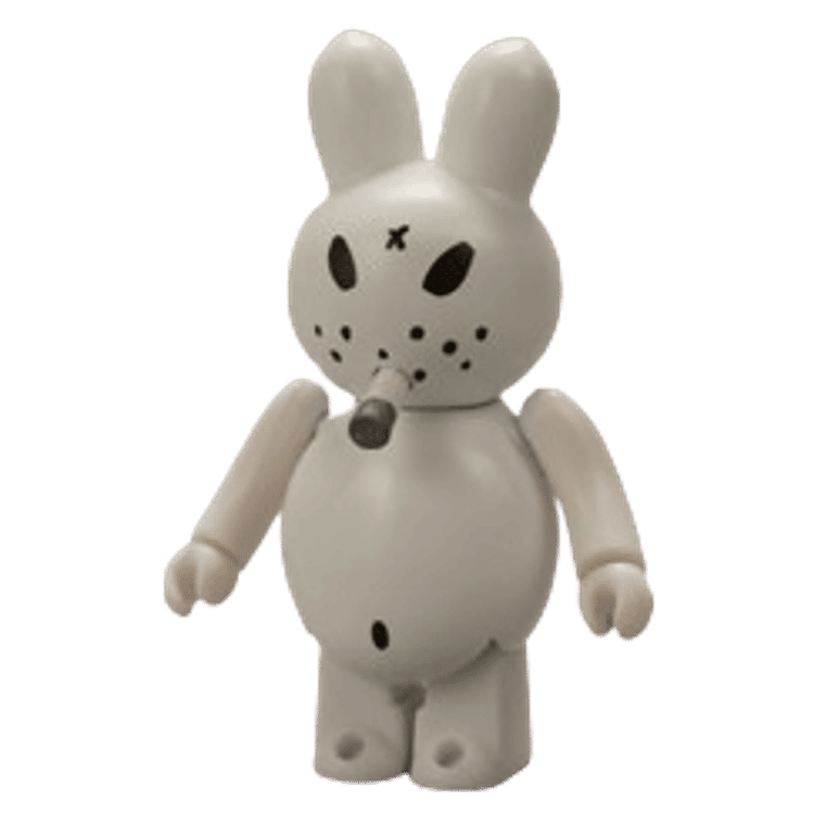 White Smoking Bunny Kubrick by Frank Kozik