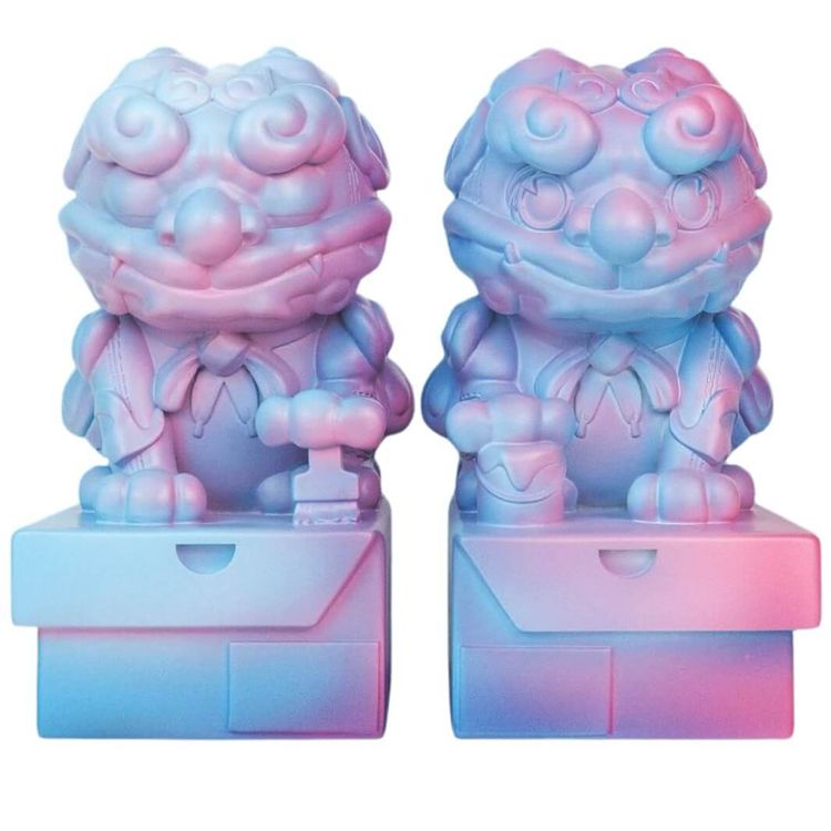 Sneaker Stone Lions Art Toy - Pop Toy Show Exclusive by Tobyato (Toby Tan)