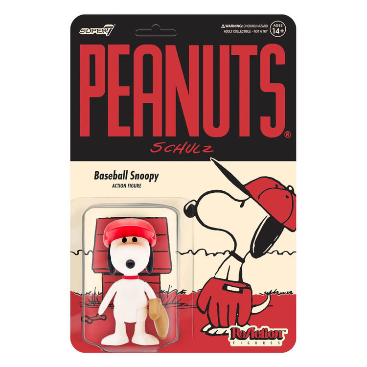 Snoopy Baseball Red Wave 5 by Charles M. Schulz