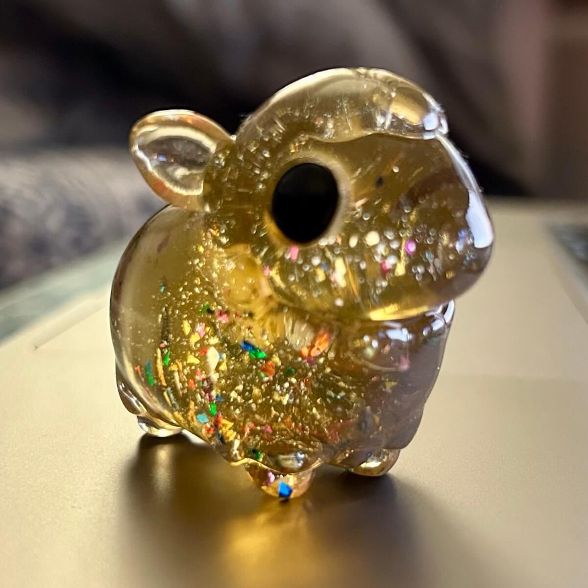 Sparkly Clear Yellow Sheep