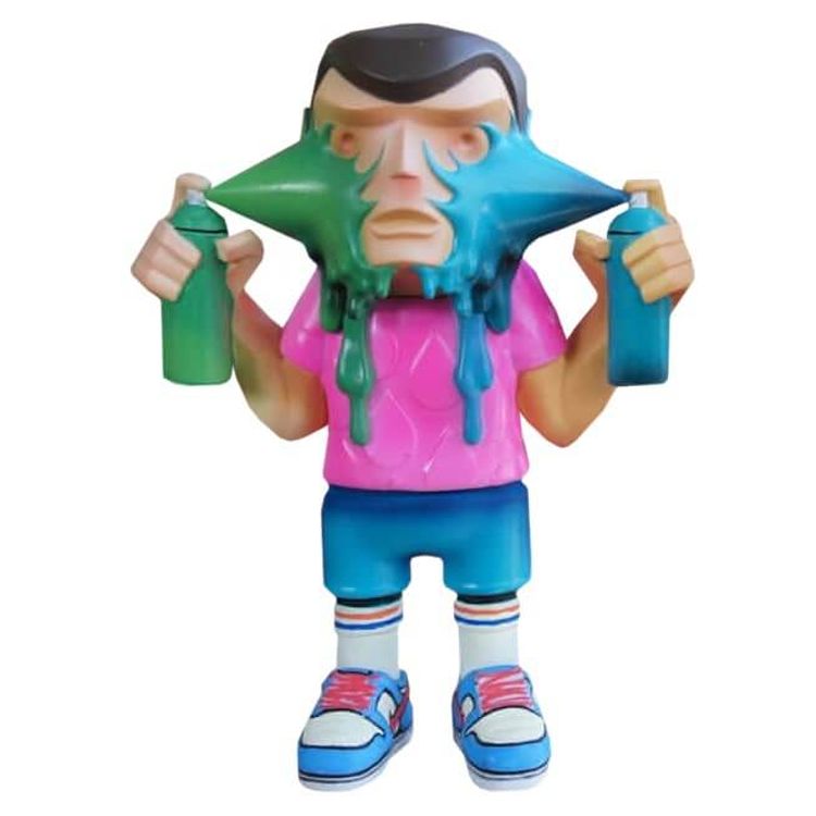 Sprayed Green Blue Colored Sneakers by Emergency Toys