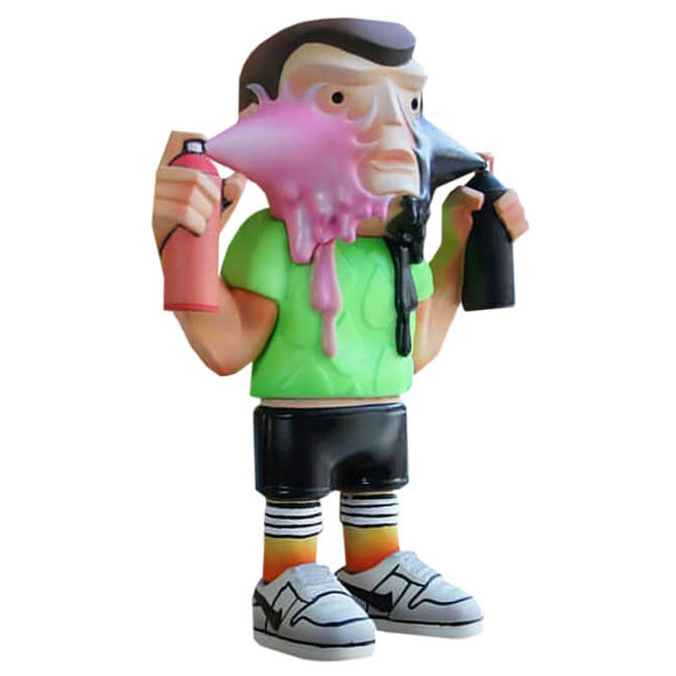 Sprayed Pink Black Blue Shorts by Emergency Toys