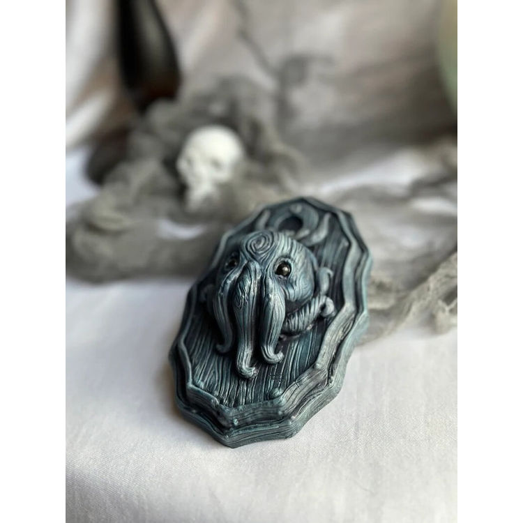 Squid God Plaque - Blue Grey by The Pickled Pumpkin (formerly Persnickety Dirigible)