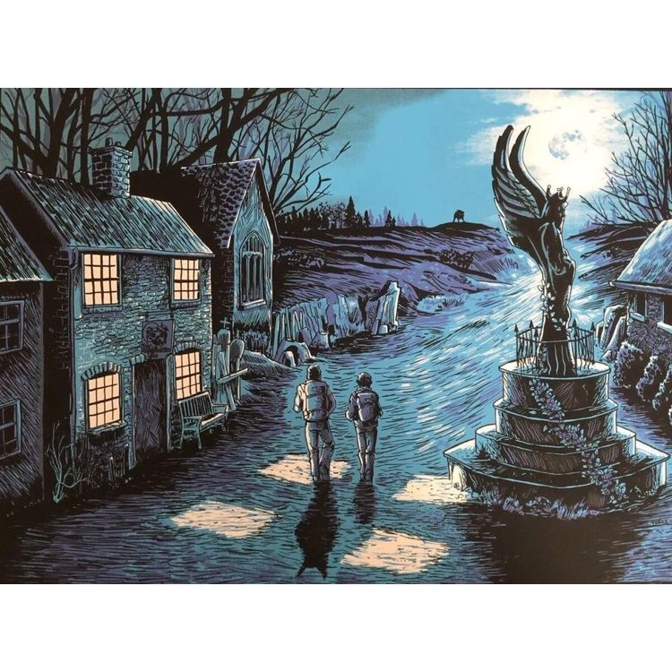 Stay Off The Moors (An American Werewolf In London) - Glow In The Dark Variant by Tim Doyle