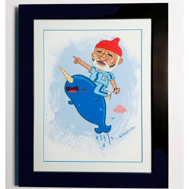 Steve Zissou Painting by Andy Stattmiller