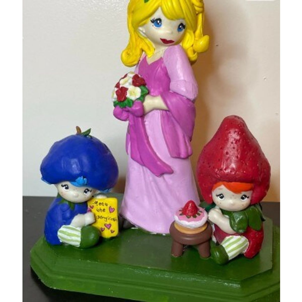 Strawberry Shortcake Berry Princess & Berrykins set Altered Precious Moment fanart