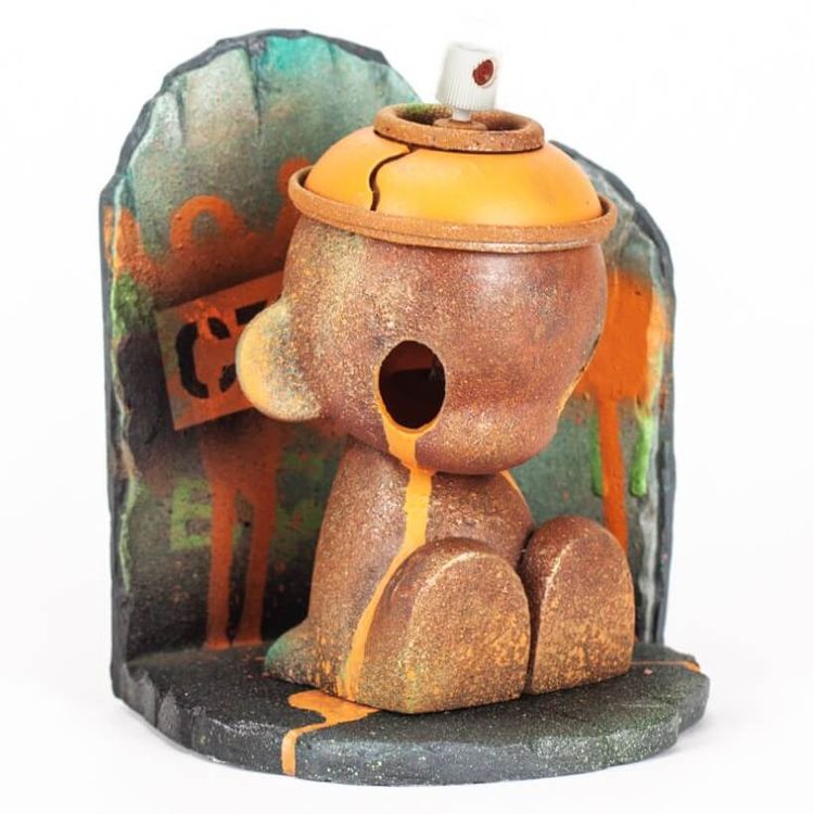 Street Series Empty Can Scene Orange Tears by Czee