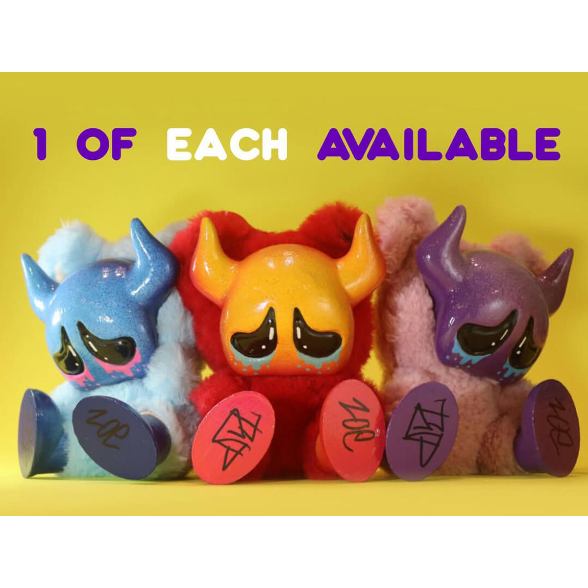 Stuffed Sad Cartoon Purple