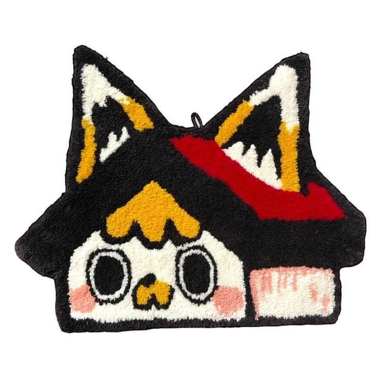 Sweet Home Cat Handmade Mini Rug by Rato Kim