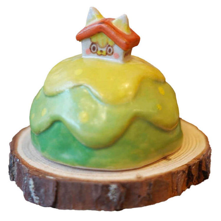 Sweet Home Cat Mushroom Village Small Hill by Rato Kim