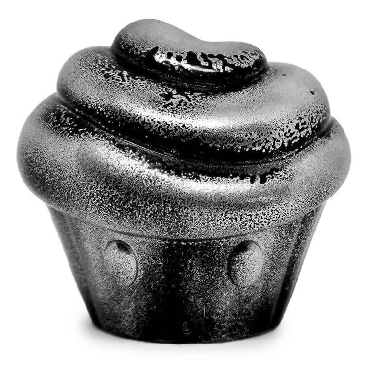 Tarnished Silver Resin Mini Cake by Trash Panda Toys