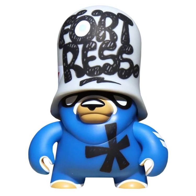 Teddy Troop Hand Embellished Blue 2.0 by Flying Förtress