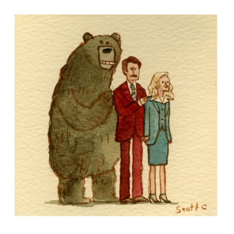 The Bear and the News Anchors : Anchorman by Scott Campbell (Scott C)