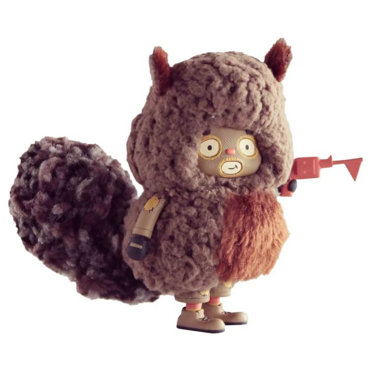 The Fluffy Robber Red-Bellied Squirrel by Two Hands Studio