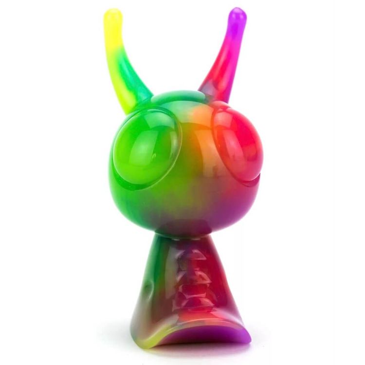 “The Gathering” Exclusive Tie Dyed Glow Jumbo Snalien – Green Pink by TNT Plastic