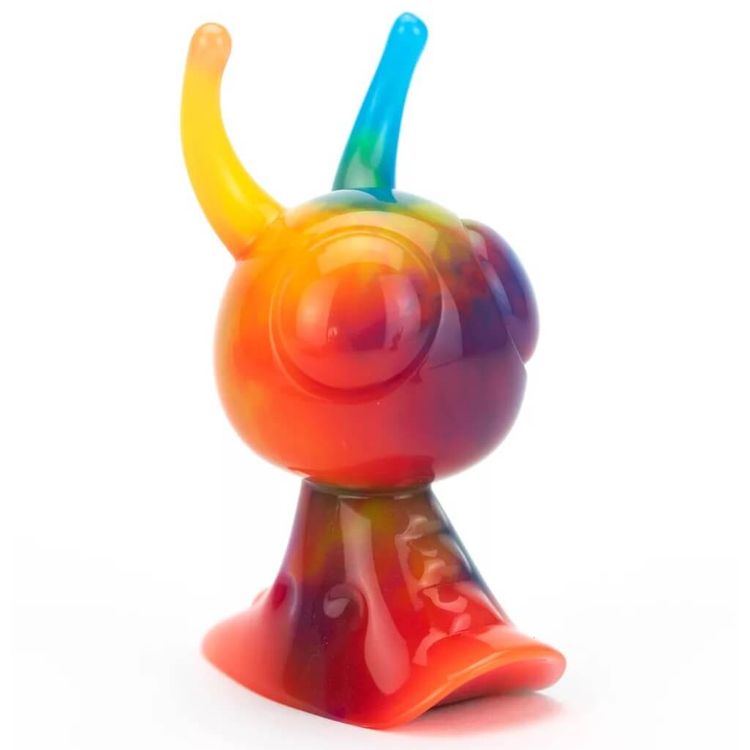 “The Gathering” Exclusive Tie Dyed Glow Jumbo Snalien – Orange Blue by TNT Plastic