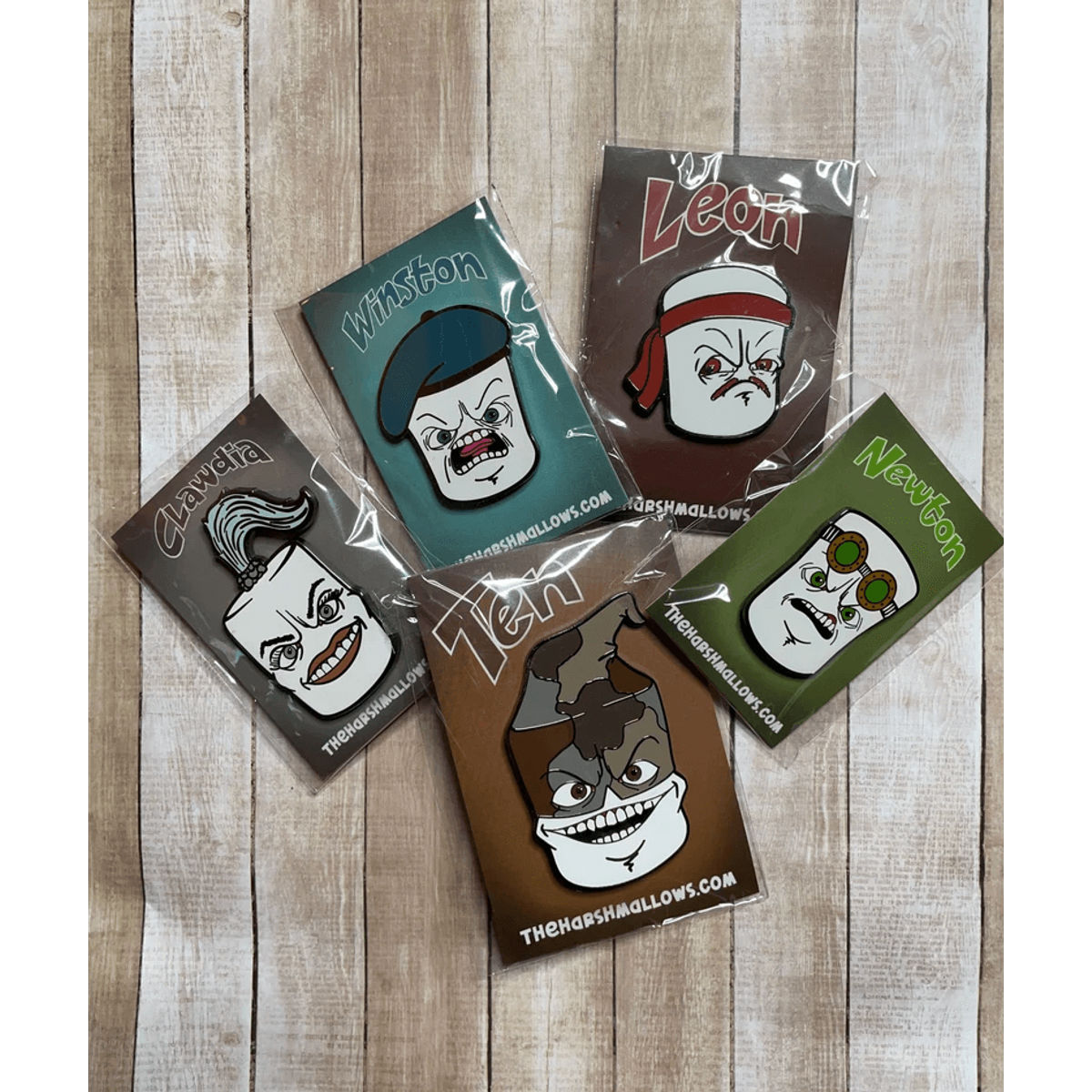 The Harshmallows Enamel Pin Set