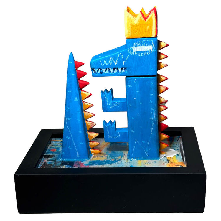 The Optimistic Blue Wooden Dragon by JeAA (John Eugene Atendido Avila)