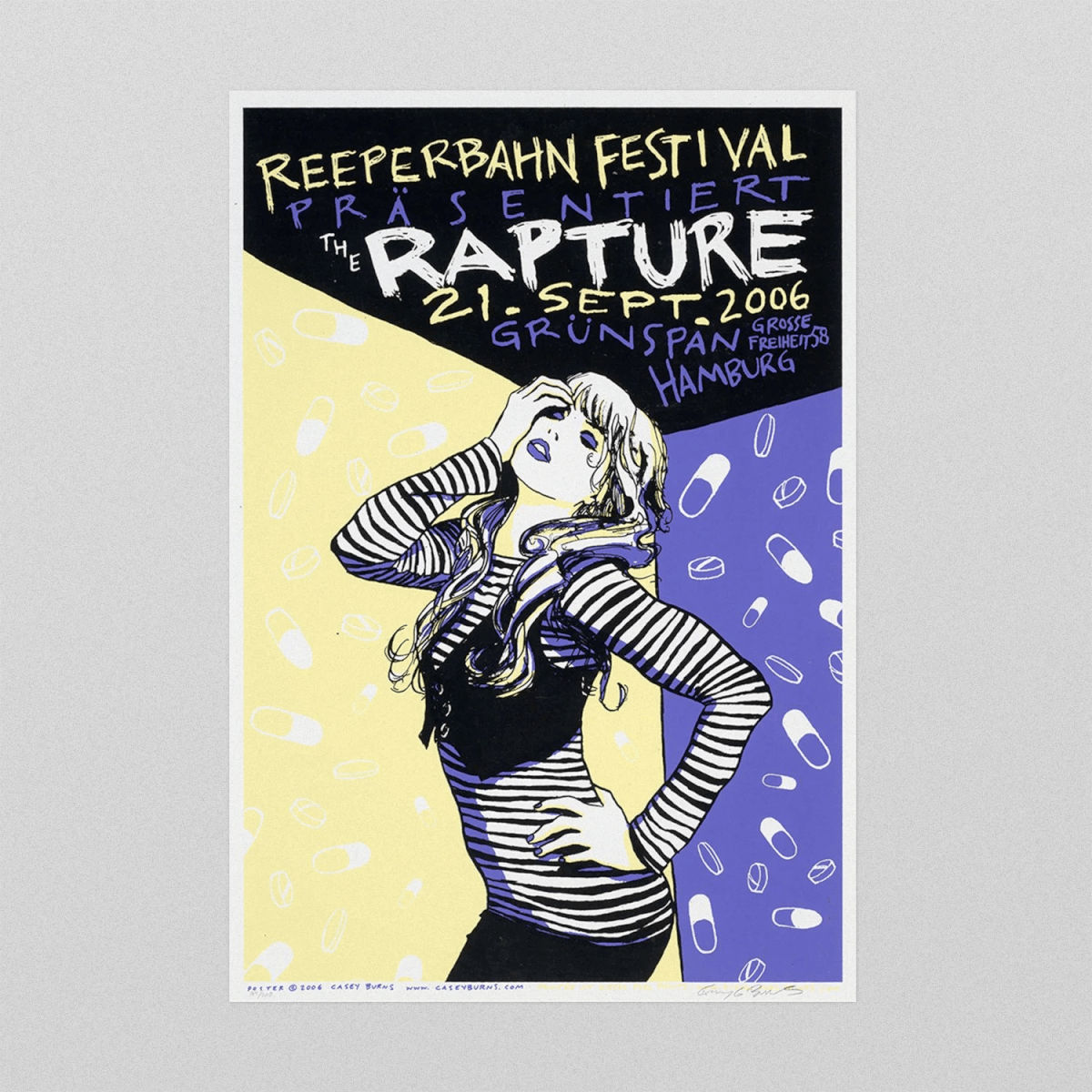 The Rapture Poster, Reeperbahn Festival, Hamburg Germany, 2006
