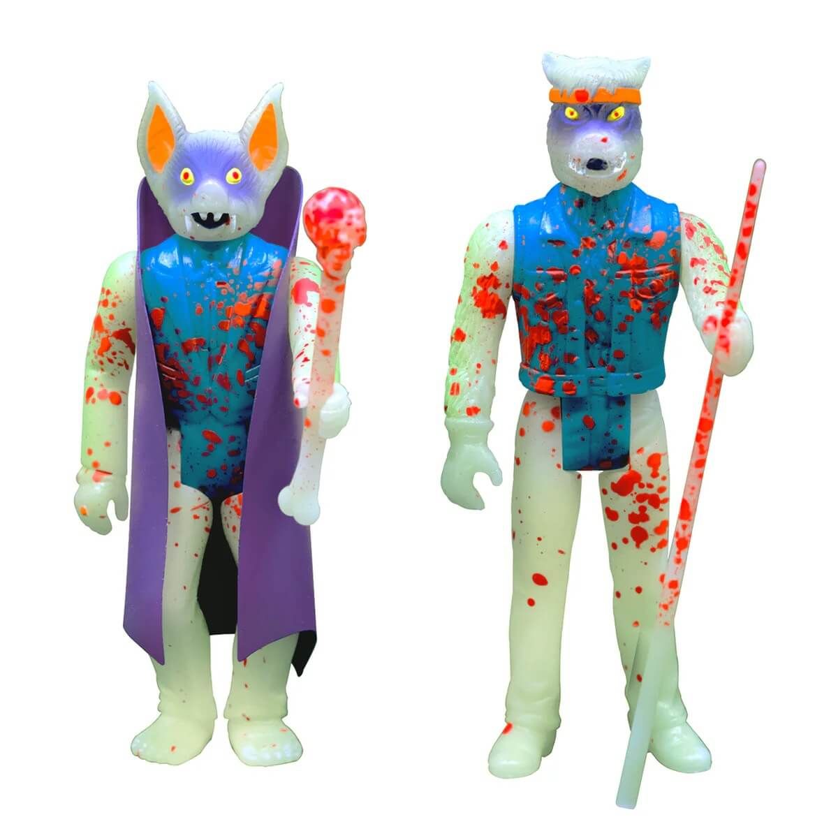 The Worst - Werewolf Biker & Batula 2pk (Friday The 13th Blood Splatter GID)